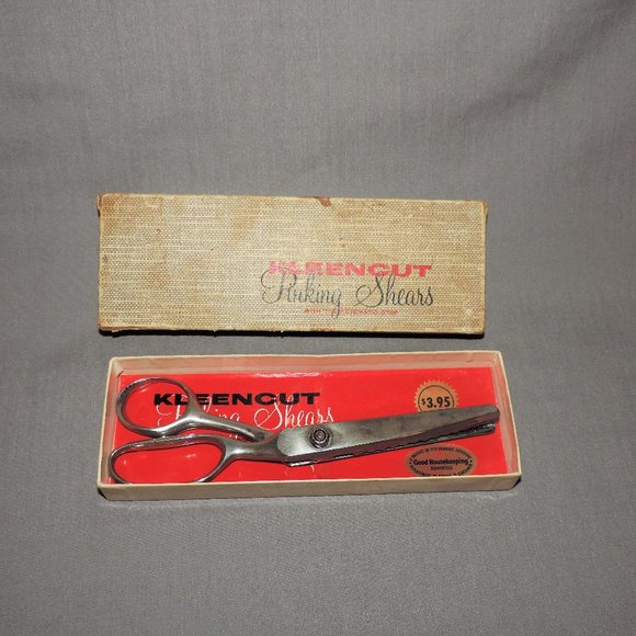 Vintage Deluxe Kleencut Chrome Pinking Shears with Automatic Stop, Model #181 - Picture 1 of 5
